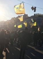 "Земельні" протести: Нацкорпус перекрив Хрещатик (відео)