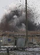 Під Маріуполем горить склад боєприпасів