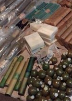 У РФ показали відео боєприпасів, нібито вилучених у "українських диверсантів" (відео)