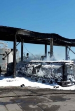 На нафтобазі під Одесою вибухнув бензовоз (фото)