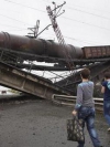 Підірвано черговий міст на Донбасі. Цього разу - з поїздом (відео)